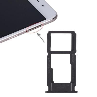 SIM-kaarthouder + SIM-kaarthouder / Micro SD-kaart lade voor tegenstander R9sk(Black)
