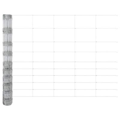 VidaXL Weidehekwerk zilver 25 x 1,2 m gegalvaniseerd staal VidaXL Weidehekwerk zilver 25 x 1,2 m gegalvaniseerd staal