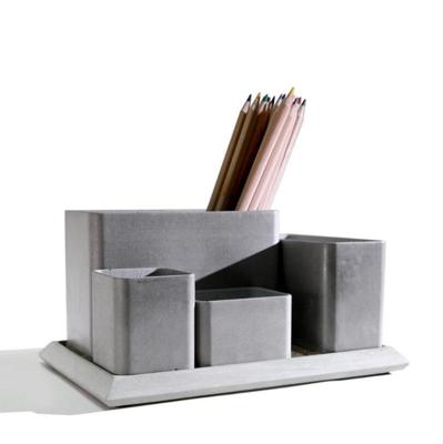 Cement pennenhouder opbergdoos Bureau instellen school benodigdheden ABC met lade