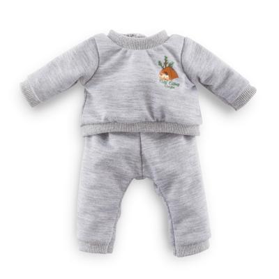 Corolle grijs poppen joggingpak kleine ontdekker - 42cm