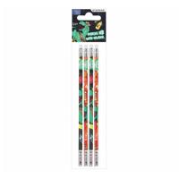 HB Potlood met Gum Skate Dino, 4st. - thumbnail