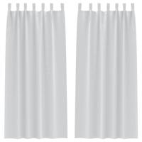 VidaXL Zwart-out gordijnen met ringen 2 pcs bleekgrijs 225 x 140 cm - thumbnail