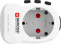 SKROSS | 1.302471 | PRO Light USB(4xA) - World | Universele 2- en 3-polige reisadapter met 4 x USB-poorten met 4,8 A. Spanning en vermogen: 100V–700W/250V–1750W. Bescherming tegen elektrische schokken - thumbnail