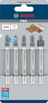 Bosch decoupeerzaagbladen [5x] - T101BIF - laminaat - 2608636431