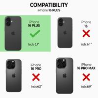 Qialino iPhone 16 Plus hoesje - Leren bookcase - Zwart - thumbnail