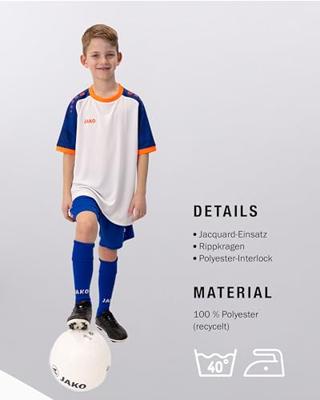 JAKO 4224K Shirt Iconic Km Kids - Wit/Sportroyal/Fluo Oranje - 140