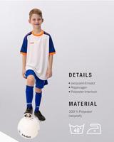 JAKO 4224K Shirt Iconic Km Kids - Wit/Sportroyal/Fluo Oranje - 116 - thumbnail