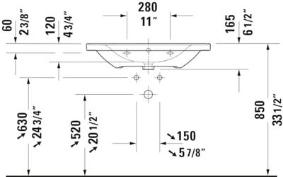 Wastafel Duravit D-Neo Met Rand Overloop Kraanvlak 1 Kraangat 80 cm Hoogglans Wit Duravit Wastafel Duravit D-Neo Met Rand Overloop Kraanvlak 1 Kraangat 80 cm Hoogglans Wit Duravit