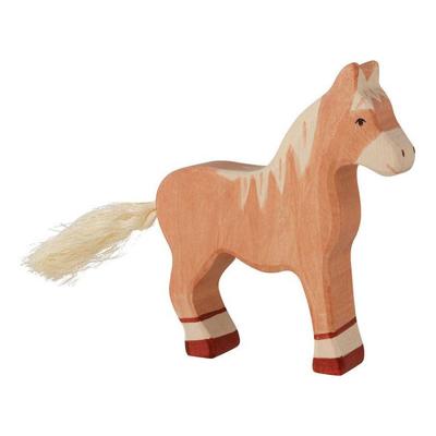 Holztiger houten paard lichtbruin