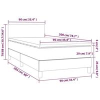 Boxspring met matras en LED fluweel roze 90x200 cm - thumbnail