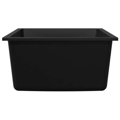 VidaXL Keukenwasbak zwart 38 x 44 x 20 cm graniet