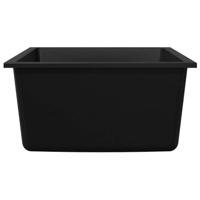 VidaXL Keukenwasbak zwart 38 x 44 x 20 cm graniet - thumbnail
