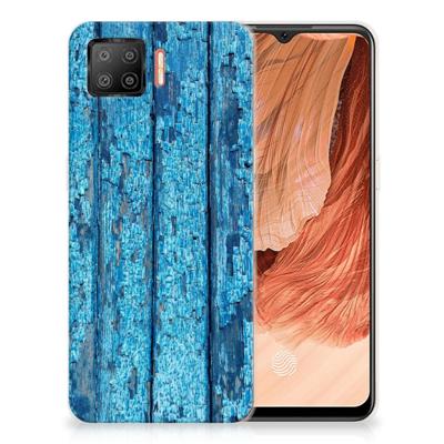 OPPO A73 4G | Bumper Hoesje | Wood Blue