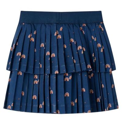 Kinderrokje met regenbogenprint 116 marineblauw