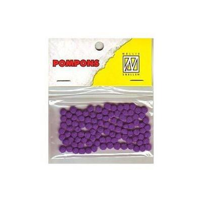 Nellie's Choice • pompoms mini 3mm 100stuks/pkg col. 18 purple