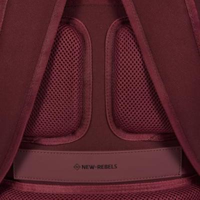 New Rebels Bruce Milwaukee Burgundy 18L Rugzak Waterafstotend Laptop 15.6"