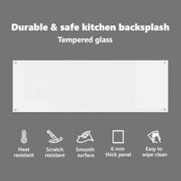 VidaXL Keuken spatscherm doorzichtig 120 x 40 cm gehard glas - thumbnail