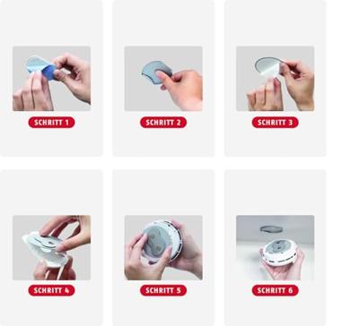 ABUS Abus HSZU10100 Magnetbefestigung für GRWM30600 Magneetbevestiging voor rookmelder Mini
