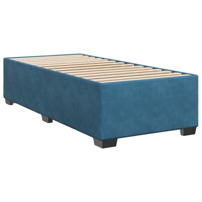 Boxspring met matras fluweel blauw 140x200 cm - thumbnail
