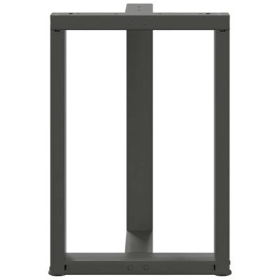 Eettafelpoten 2 st T-vormig 50x35x(72-73) cm staal antraciet