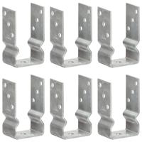 VidaXL Grondankers 6 st 8x6x15 cm gegalvaniseerd staal zilverkleurig - thumbnail