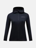 Peak Performance Light Zip Hood Fleece Dames Black M - thumbnail
