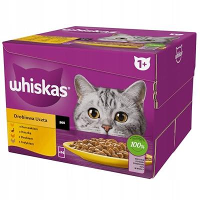 WHISKAS Poultry Feast - nat kattenvoer - 24x85 g