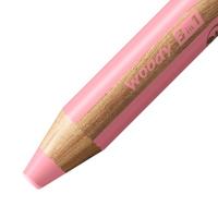 Kleurpotloden STABILO 880 woody 3 in 1 multitalent pastel roze | 5 stuks - thumbnail