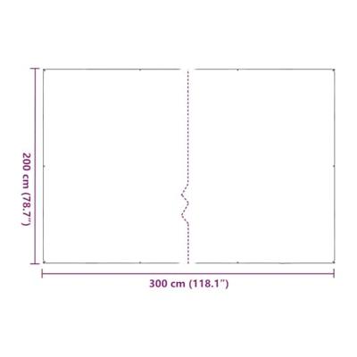 Plantenafdekking met zeilringen 2x3 m polyethyleen