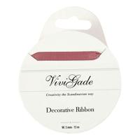 Vivi Gade decoratielint Grosgrain 5 mm / 15 meter donkerroze - thumbnail