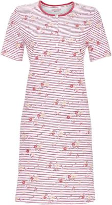 Katoenen bloemen nachthemd rood