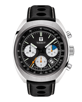 Horlogeband Tissot T1244271605100 / T610045136 Leder Zwart 22mm