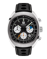 Horlogeband Tissot T1244271605100 / T610045136 Leder Zwart 22mm - thumbnail