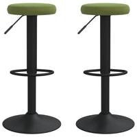 VidaXL Barkrukken 2 st fluweel lichtgroen - thumbnail
