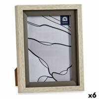 Fotolijsten 17 x 2 x 21,8 cm Kristal Grijs Beige Plastic (6 Stuks) - thumbnail