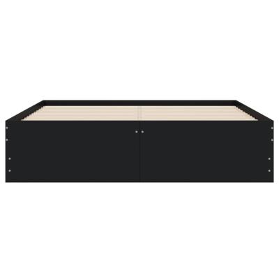 Bedframe met lades bewerkt hout zwart 120x200 cm