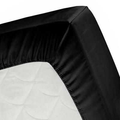 Cinderella hoeslaken - zwart - 90x200 cm