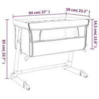 Babybox met matras linnen rood - thumbnail