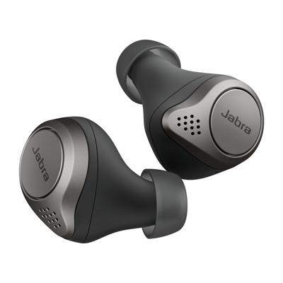 Jabra Elite 75t - Geschikt voor draadloos opladen - In-ear Bluetooth-hoofdtelefoon met actieve ruisonderdrukking en lange batterijduur voor echte draadloze gesprekken en muziek - titaniumzwart