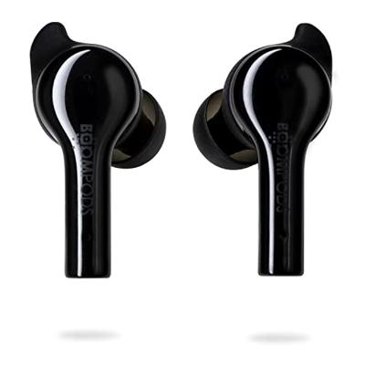 Boompods Bassline GO In Ear oordopjes Bluetooth Zwart Headset, Volumeregeling, Bestand tegen zweet, Touchbesturing
