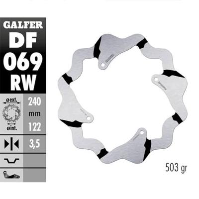 GALFER wave remschijf "df069" rotor df069 rw offroad rigid gr.