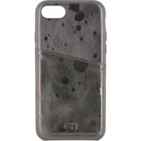 Senza Glam Leather Cover with Card Slot Apple iPhone 7/8/SE (2020/2022) Metallic Grey - thumbnail