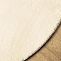 Vloerkleed laagpolig zacht en wasbaar 100 cm crmekleurig - thumbnail
