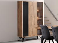 Vitrinekast XENA 2 deuren scarlet eik - thumbnail