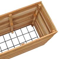 Plantenbak verhoogd 150x40x72 cm gerecycled teakhout en staal - thumbnail