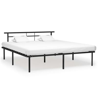vidaXL Bedframe metaal zwart 180x200 cm