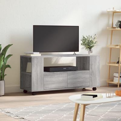 Tv-meubel 102x34,5x43 cm bewerkt hout grijs sonoma eikenkleurig Tv-meubel 102x34,5x43 cm bewerkt hout grijs sonoma eikenkleurig