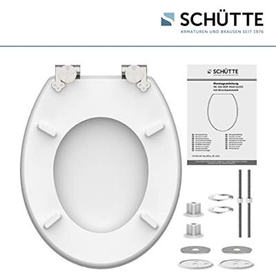 MDF High Gloss WC-bril GREY STEEL met soft-close lange levensduur: extreem onbreekbaar en krasbestendig comfort en functie: geruisloos sluiten dankzij de automatische valrem eenvoudig schoon te