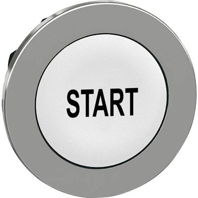 Schneider Electric ZB4FA133 ZB4FA133 Plat, Terugstelbaar (Ø) 30.5 mm START Chroom, Wit 1 stuk(s)