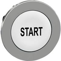 Schneider Electric ZB4FA133 ZB4FA133 Plat, Terugstelbaar (Ø) 30.5 mm START Chroom, Wit 1 stuk(s) - thumbnail